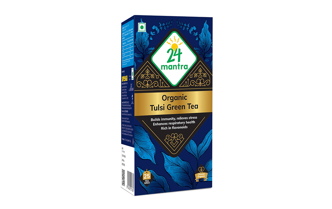 24 Mantra Organic Tulsi Green Tea    Box  37.5 grams